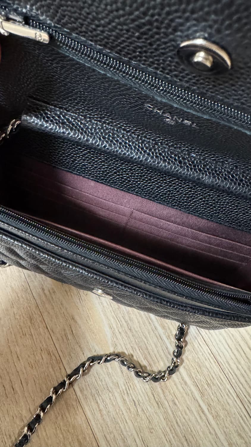 샤넬 woc 은장 캐비어 블랙 상품이미지5