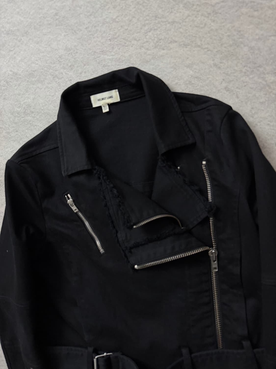 헬무트랭 데미지 크롭 사선 자켓 상품이미지3