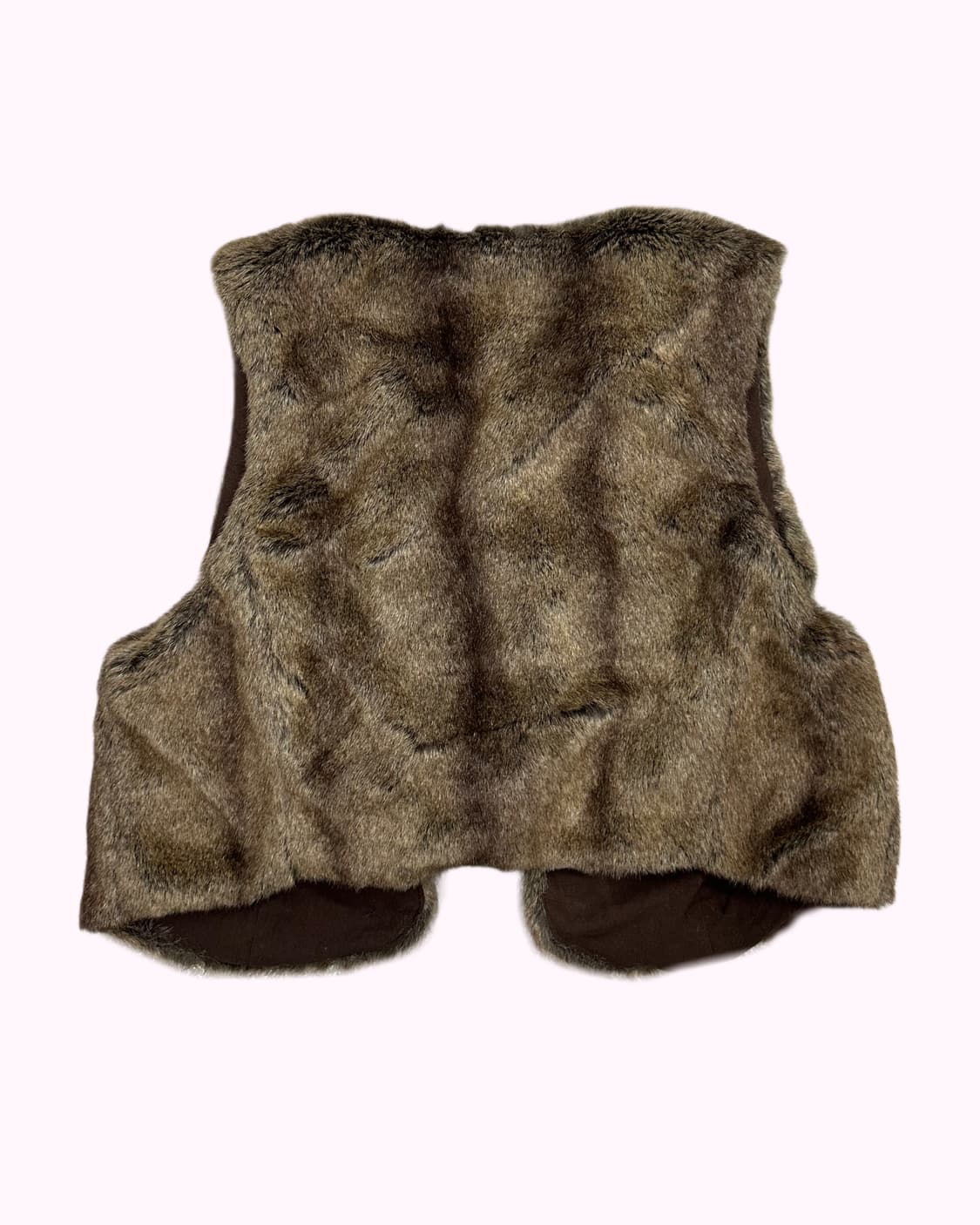 brown fur pompom vest 상품이미지4
