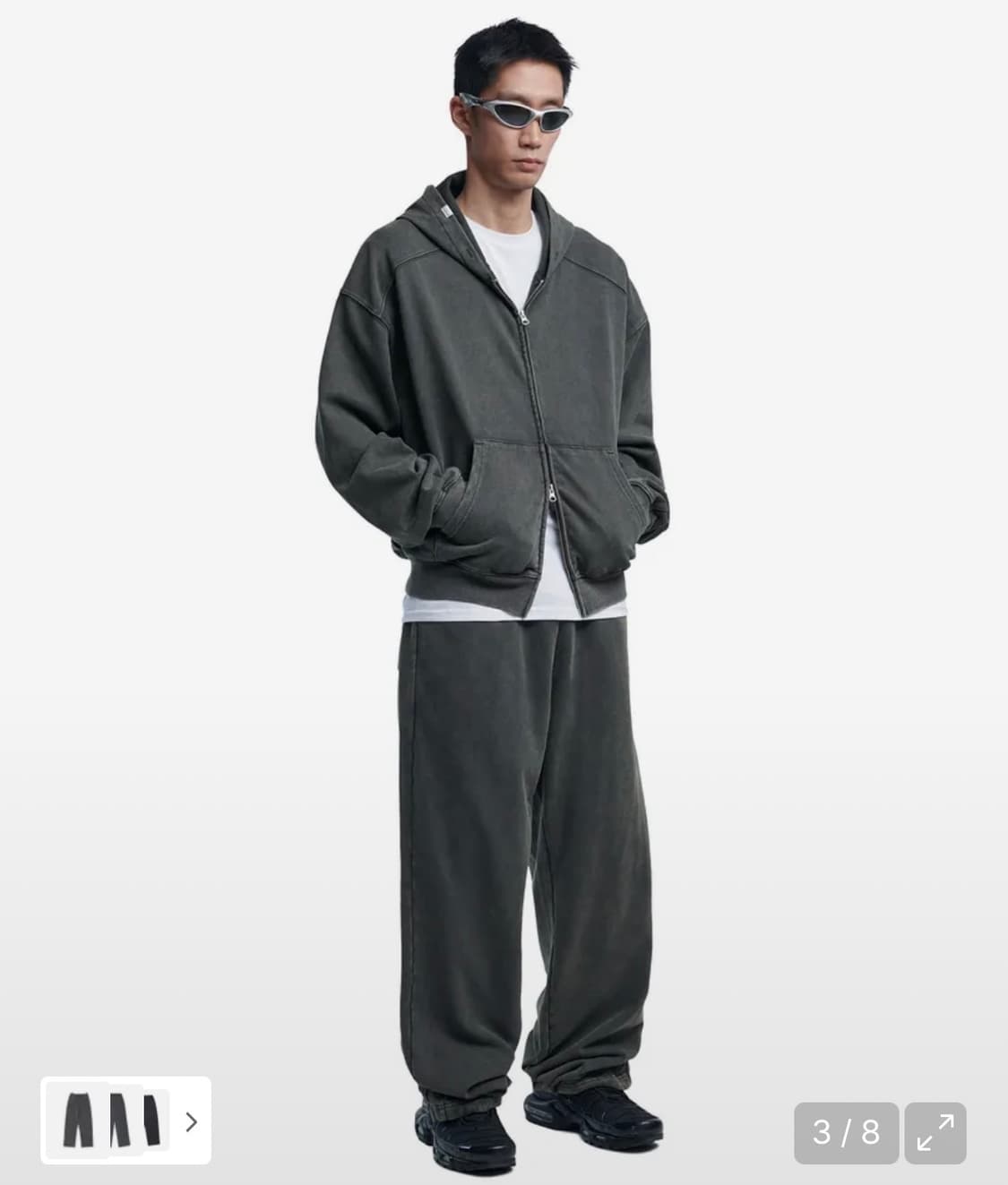노매뉴얼 M.L SWEATPANTS - WASHED CHARCOAL 상품이미지1