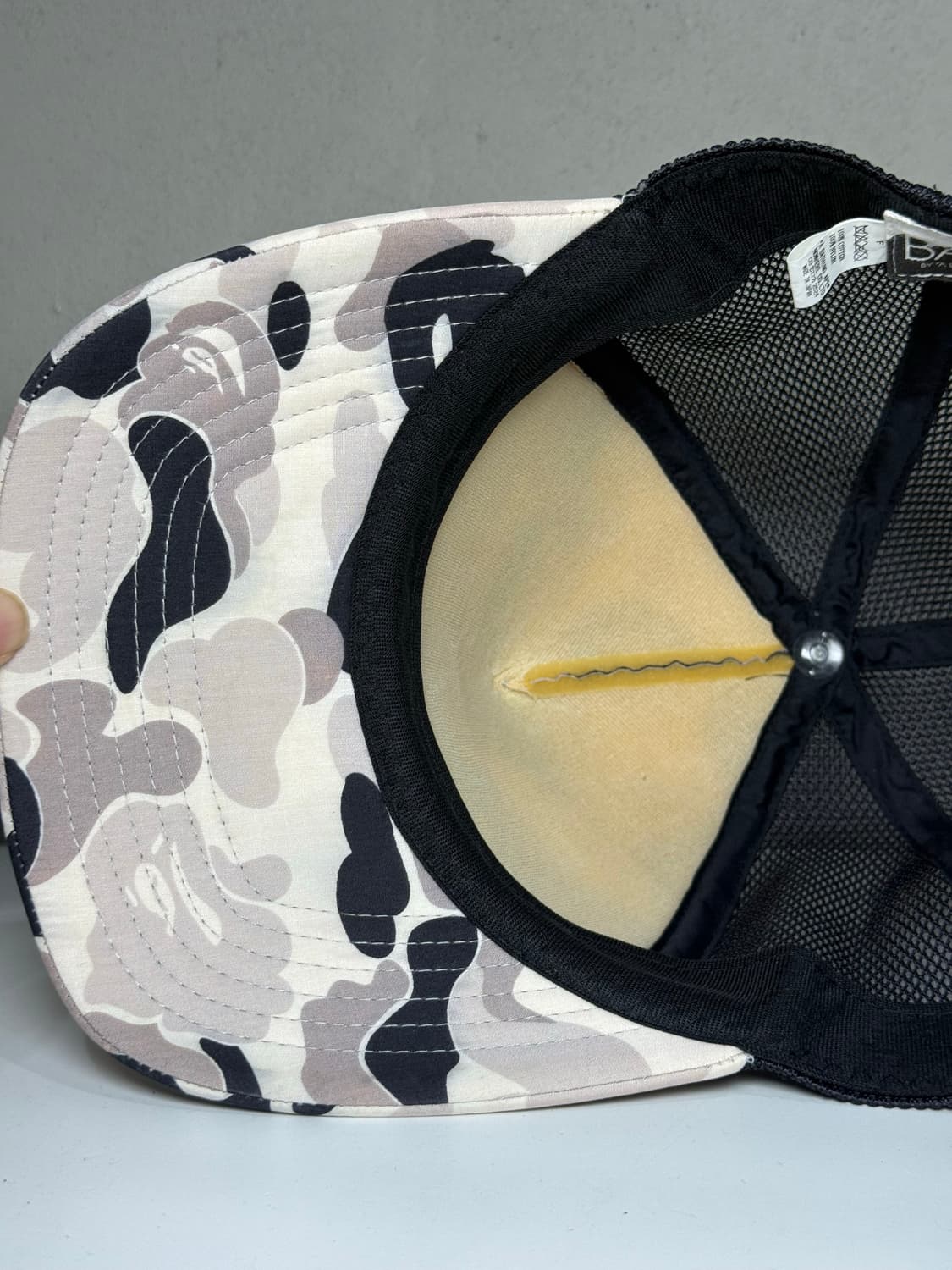 니고 시절 진짜 베이프 화이트카모 매쉬캡 볼캡 모자 상품이미지3