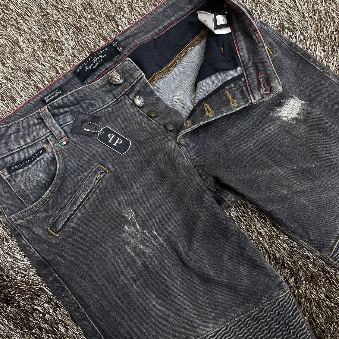 필립 플레인 Philipp Plein 그레이 바이커 진 31 상품이미지3