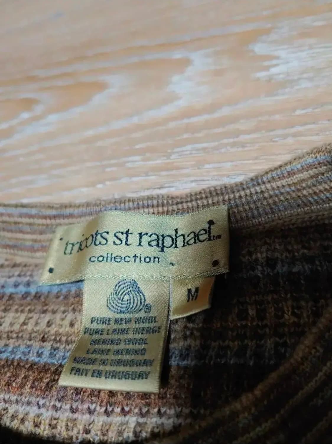 우루과이제 울 니트 스웨터 M사이즈 tricots st raphael 상품이미지2