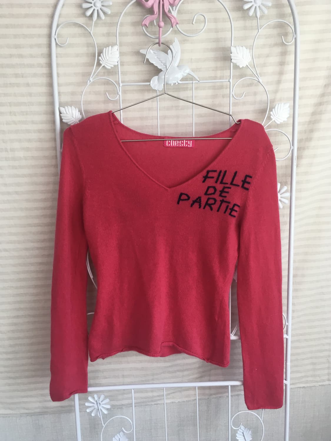 jpn vintage 마젠타핑크 캐시미어 펑키 니트 y2k 갸루 펑크 상품이미지2