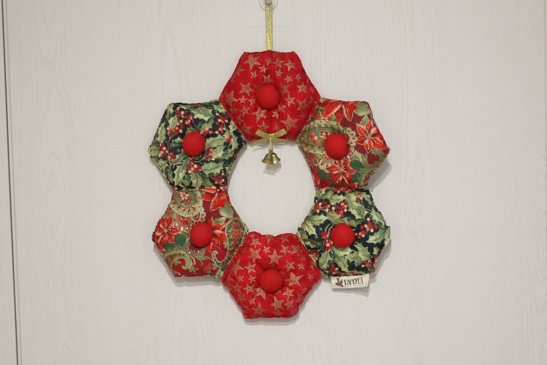 크리스마스 핸드메이드 패치워크 리스 상품이미지1