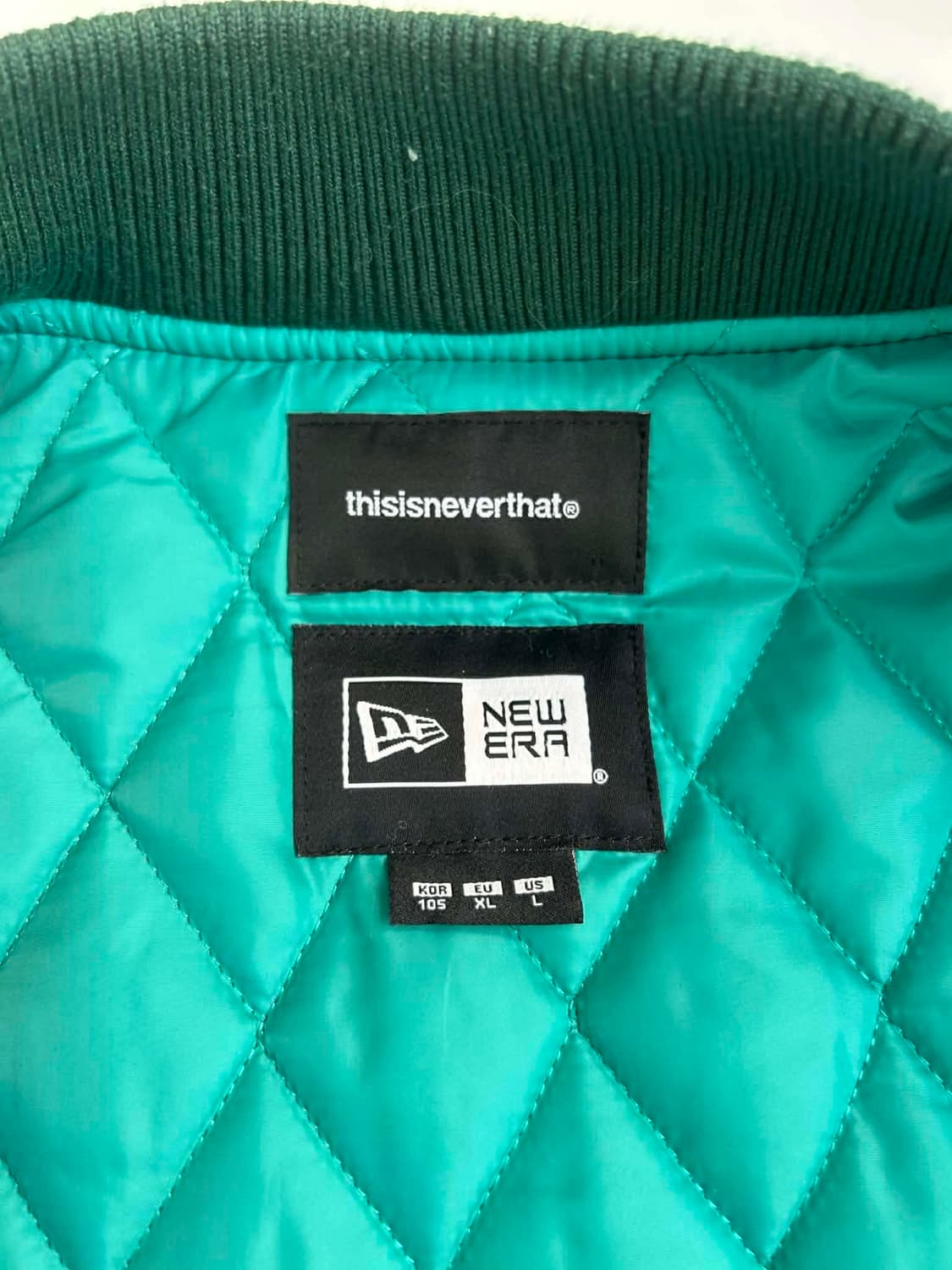 [XL] 디스이즈네버뎃 x 뉴에라 NY 가죽 바시티 자켓 상품이미지7