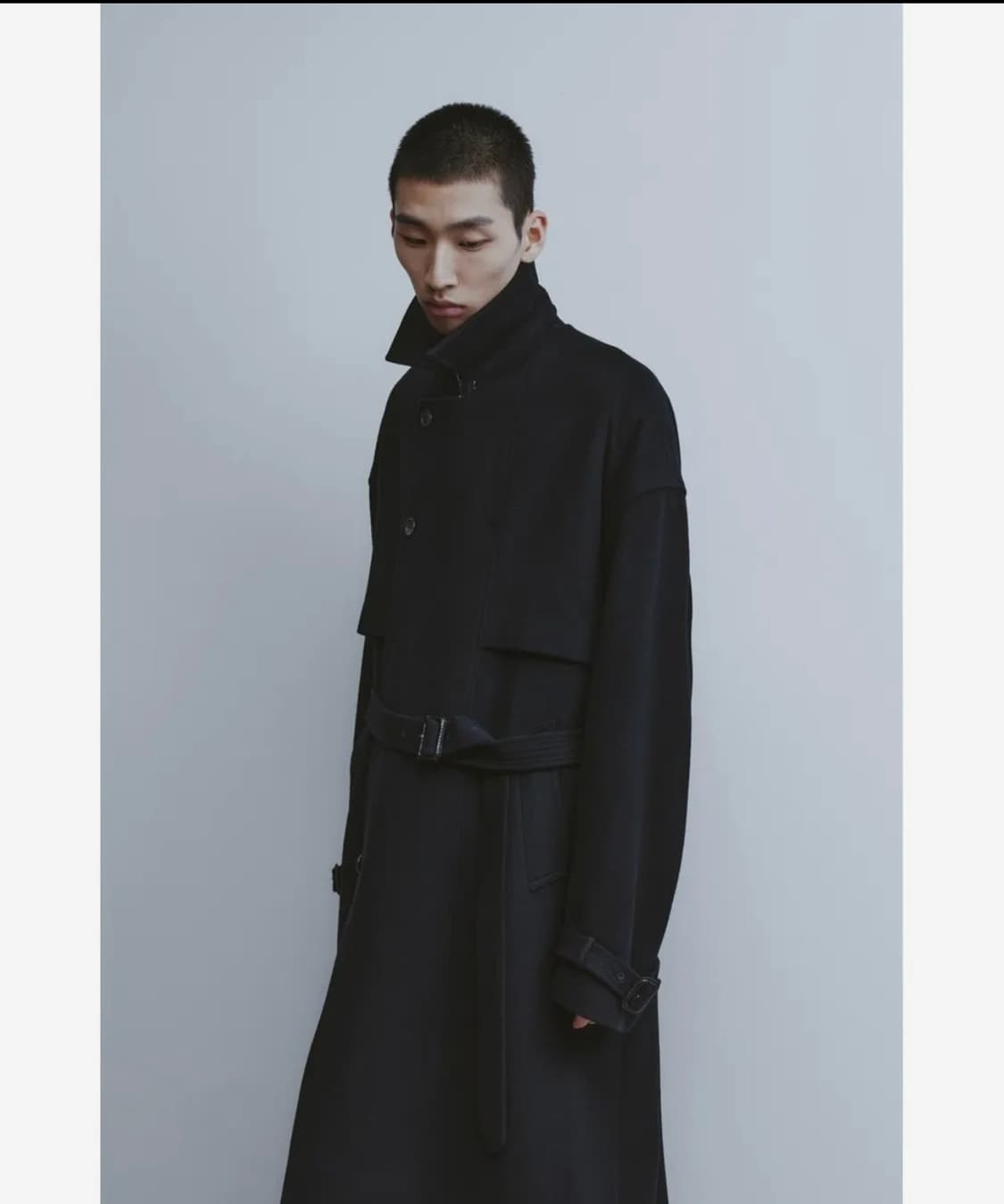 youth oversized trench coat black 상품이미지2