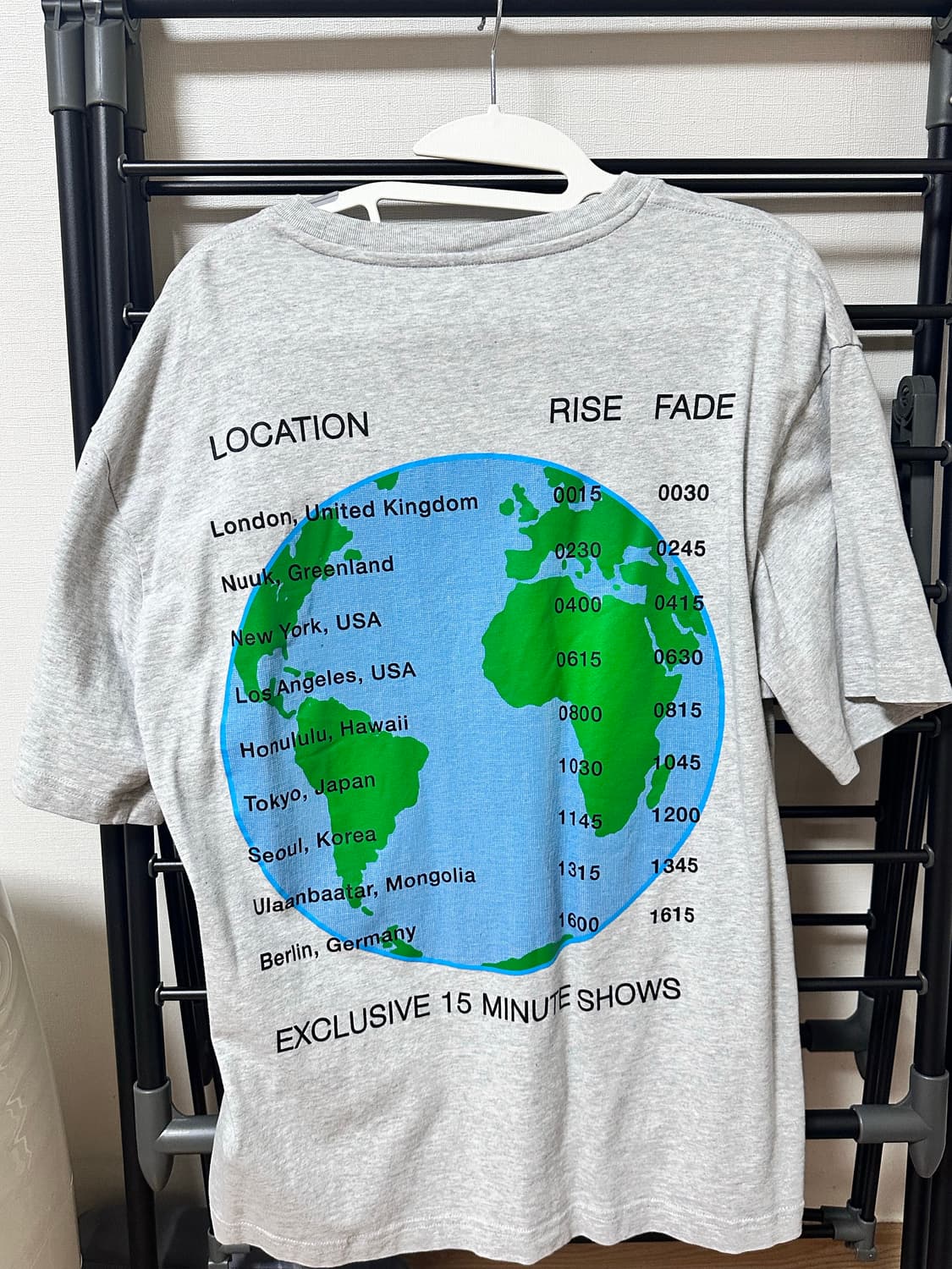 Palace world tour t-shirt Grey marl 25ss 상품이미지2