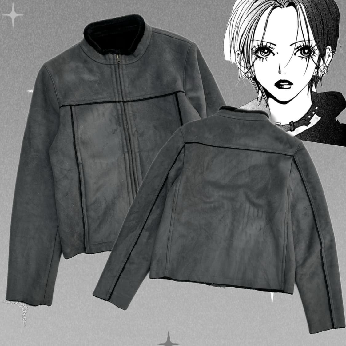 🖤나나깔 무스탕 블랙 크롭 무스탕🖤 락시크 펑크 보헤미안 상품이미지1