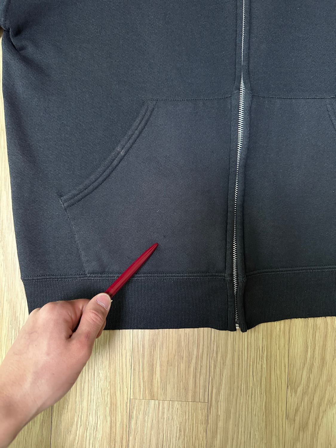 빈티지 러셀 후드집업 블랙 M 상품이미지10