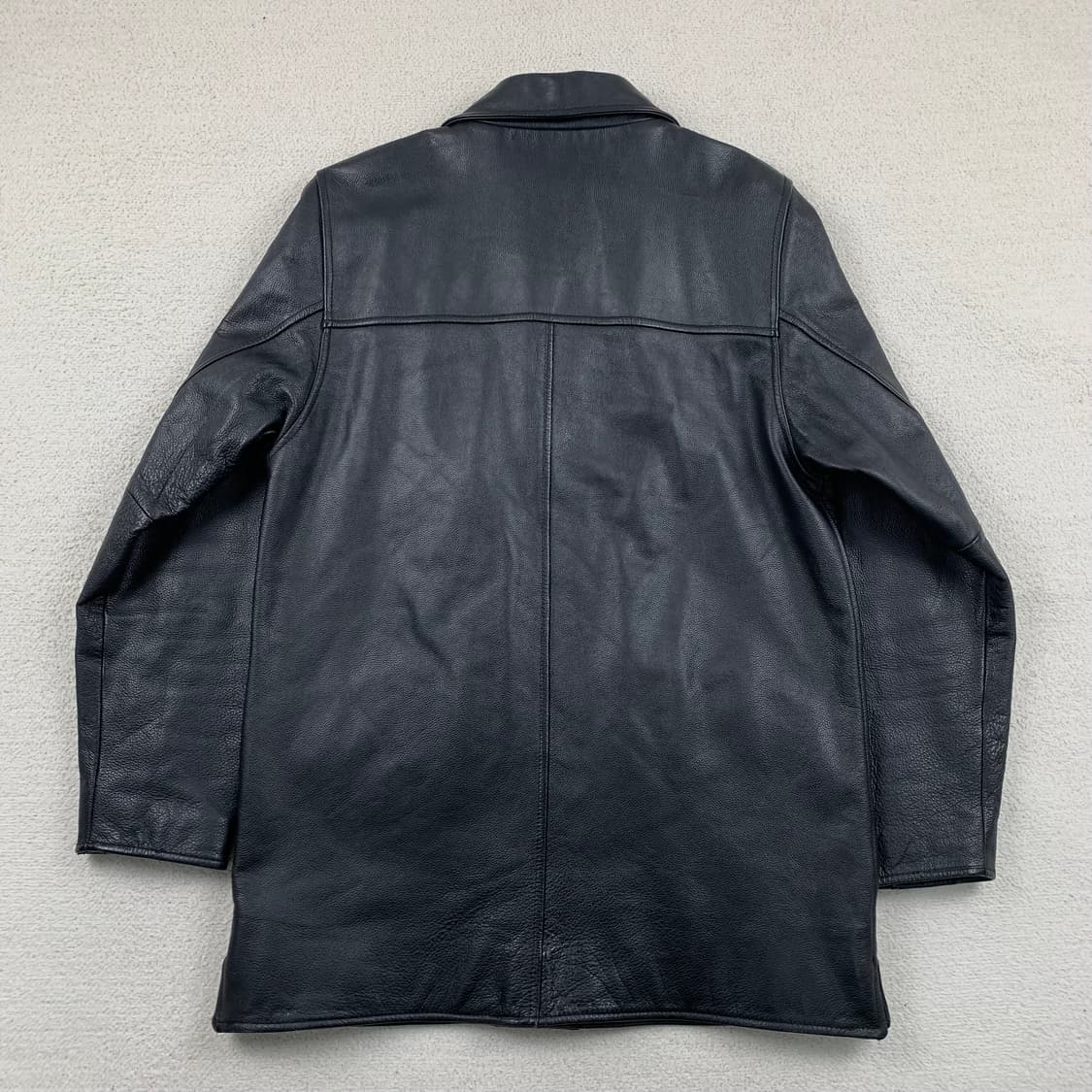 빈티지 리얼 레더 카 코트 블랙 상품이미지2