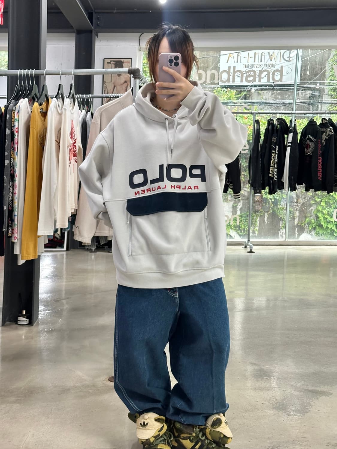 폴로랄프로렌 빅로고 포켓 후드티셔츠 상품이미지3