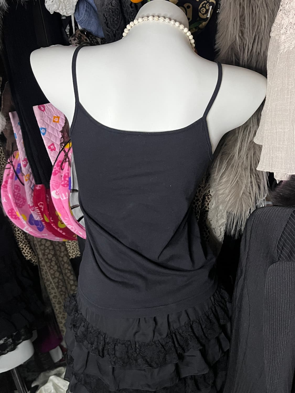 고스로리 레이스 블랙 슬리브리스 상품이미지3