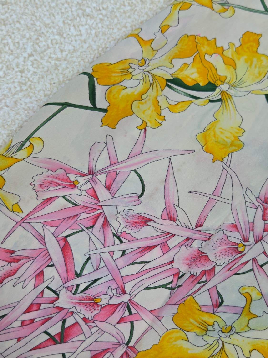 [발렌티노] 미스 브이 오키드 플로럴 실크 반팔 블라우스 | S00121 상품이미지9