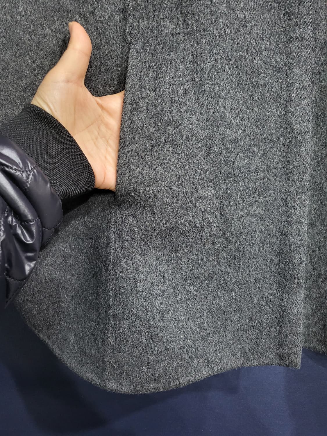 폭스 울 캐시이어 혼방 숄겸 가디건 상품이미지3