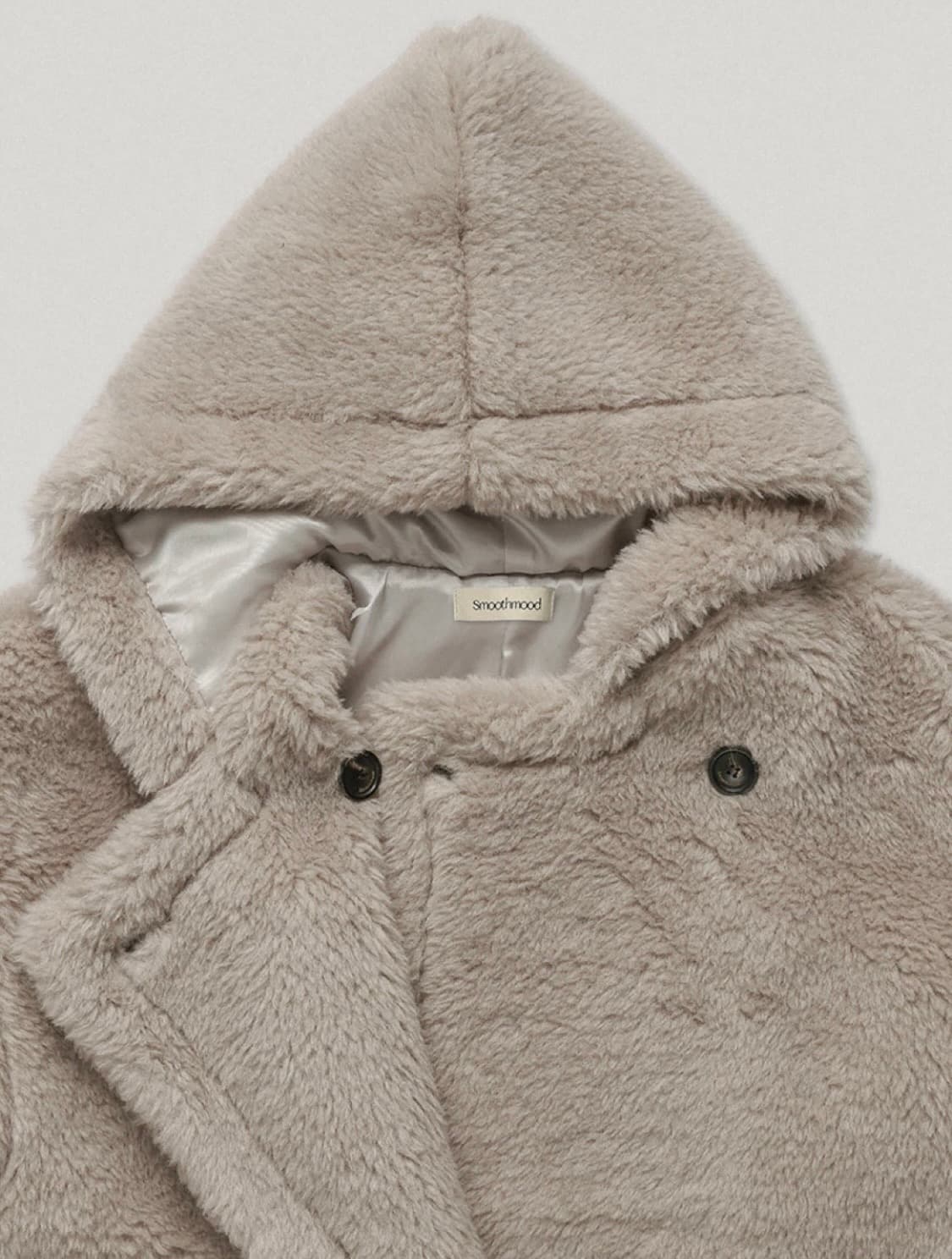 스무스무드 테디 쉐어링 후드 코트 상품이미지3