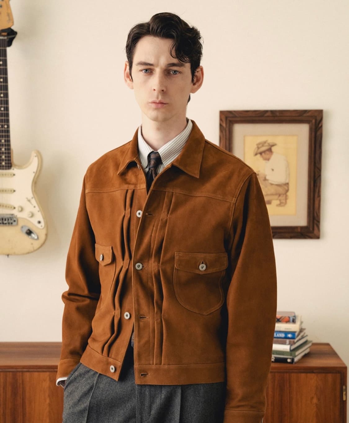 부기홀리데이 고트 스웨이드 자켓 스너프 M사이즈 상품이미지2