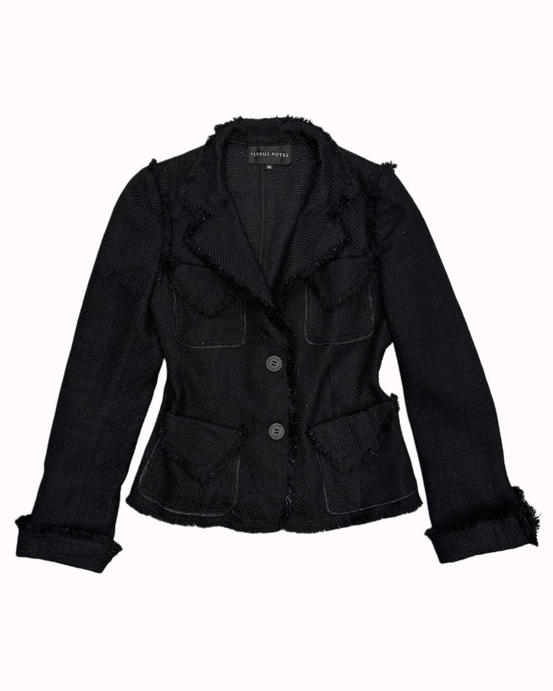 CITRUS NOTES black tweed pocket blazer 상품이미지1