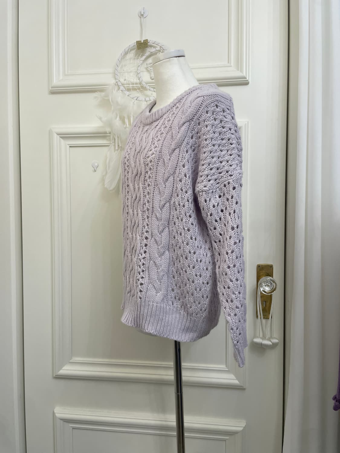 lavender twist basic sweater(size-M) 상품이미지2