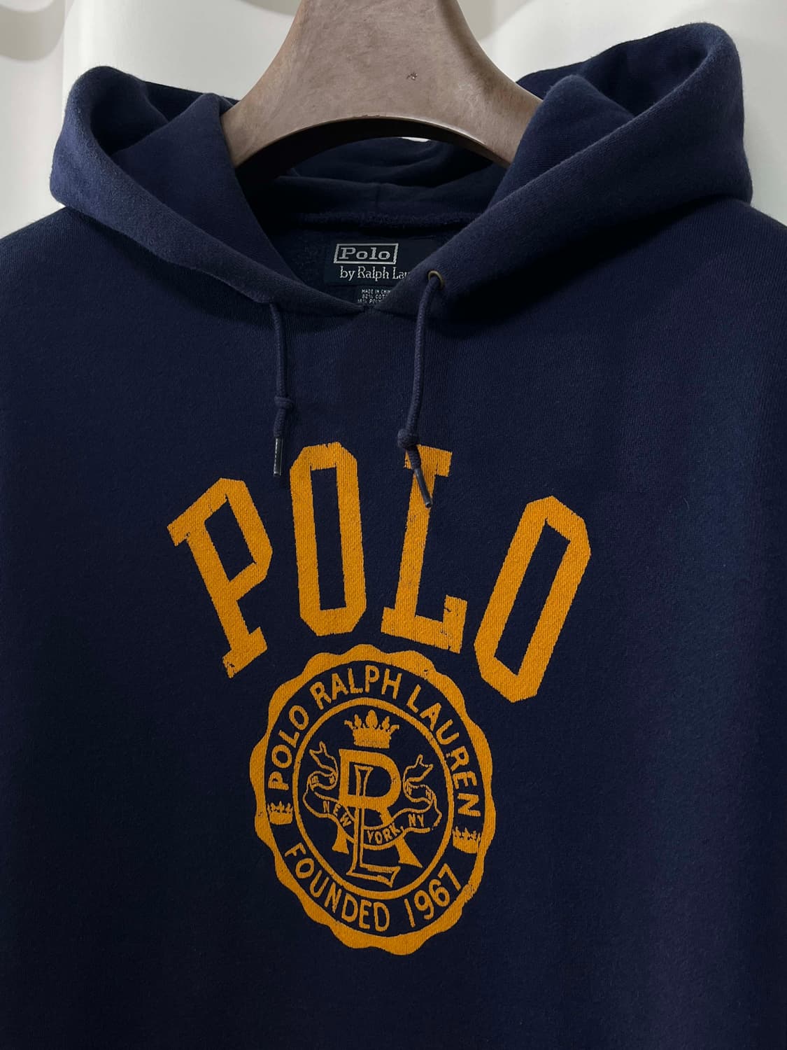 90's 폴로 랄프로렌 애슬레틱 엠블럼 헤리티지 퍼플네이비 스웻 후드티 상품이미지4