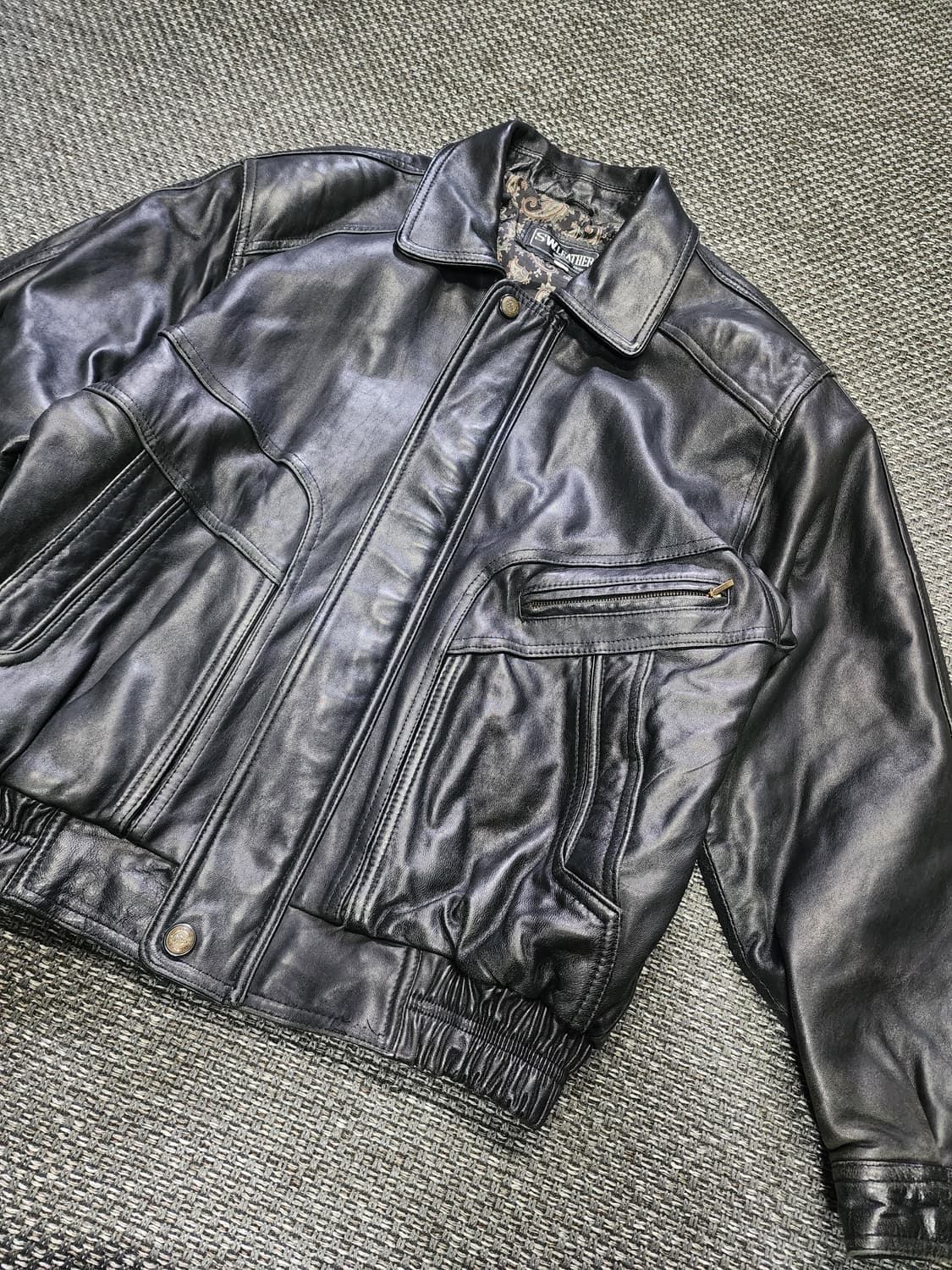 빈티지 레더 자켓 블랙 L사이즈  상품이미지8