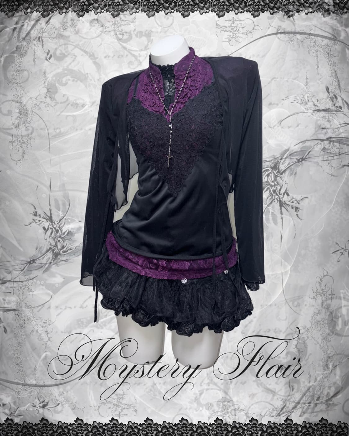 딥퍼플 프릴탑 포함 고스 세트 5pcs 상품이미지5