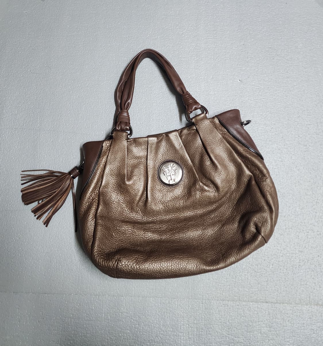 닥스 브라운 레더 토트백 상품이미지1