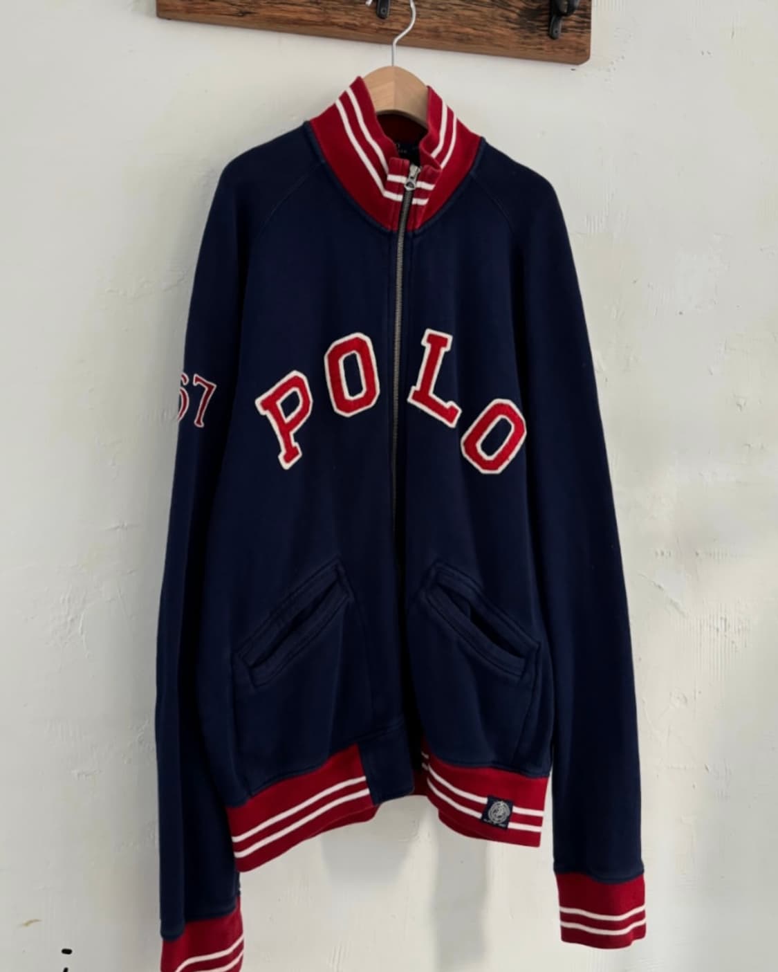 Polo 폴로 랄프로렌 신형 네이비 아치로고 풀집업 상품이미지2