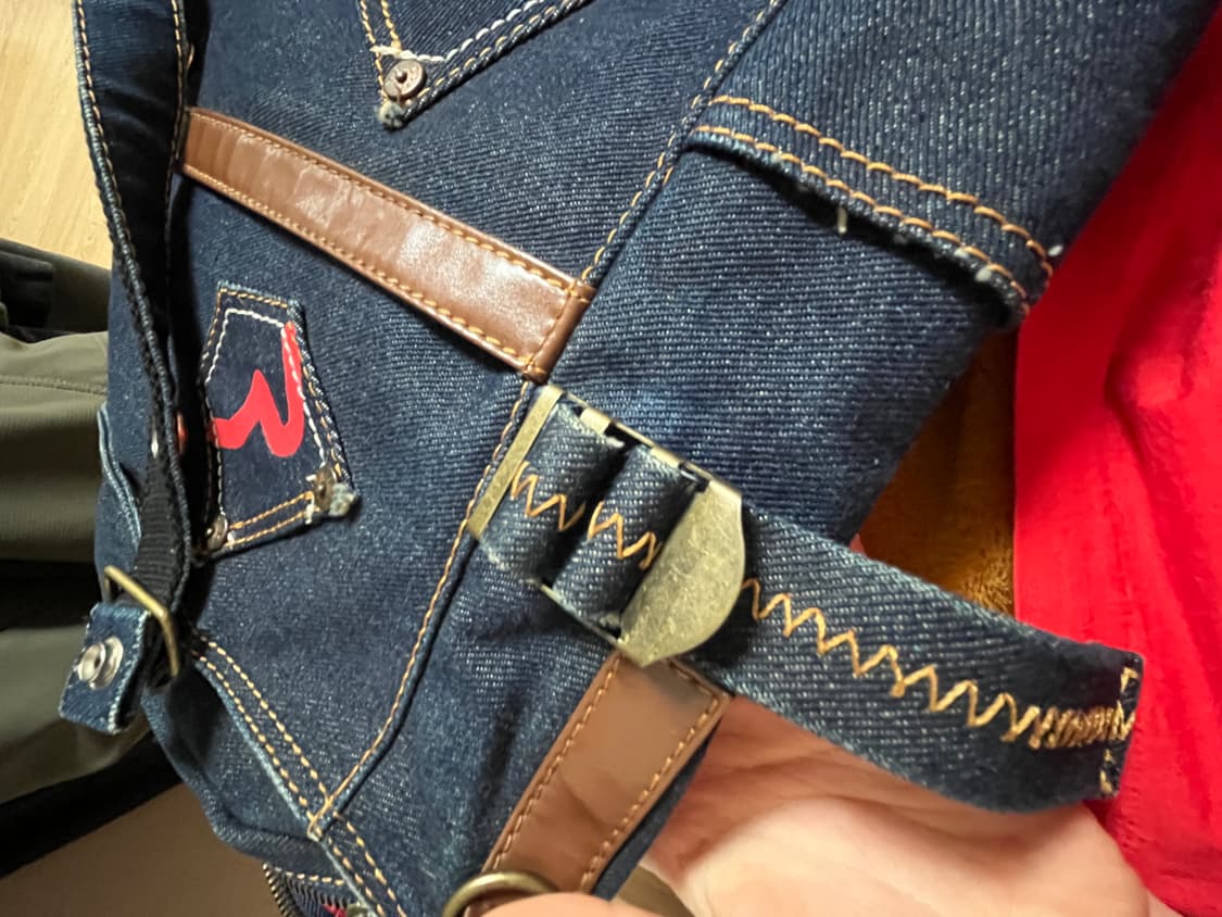 에비수 패치워크 데님 백 상품이미지7