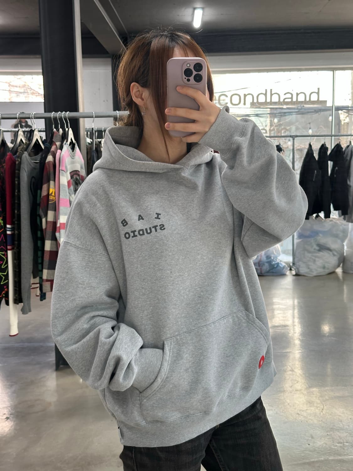 아이앱스튜디오 x 현대모비스 빅로고스웻 후드티 상품이미지2