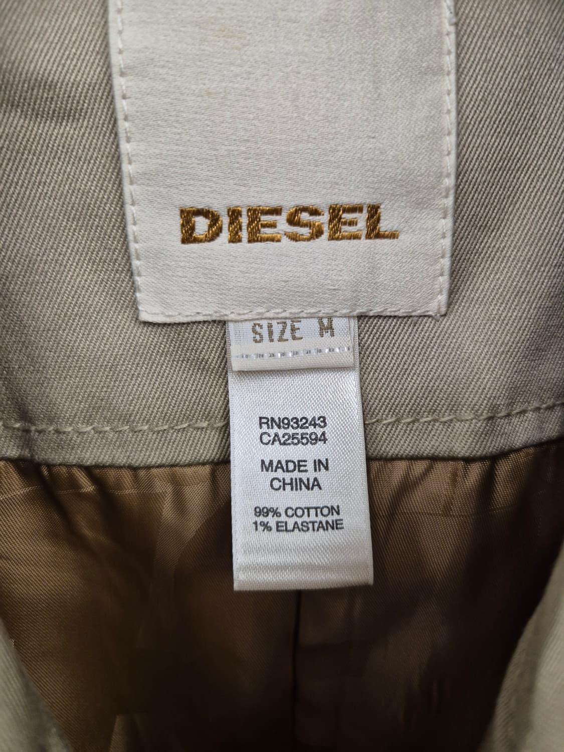 디젤 트렌치코트 베이지 상품이미지4