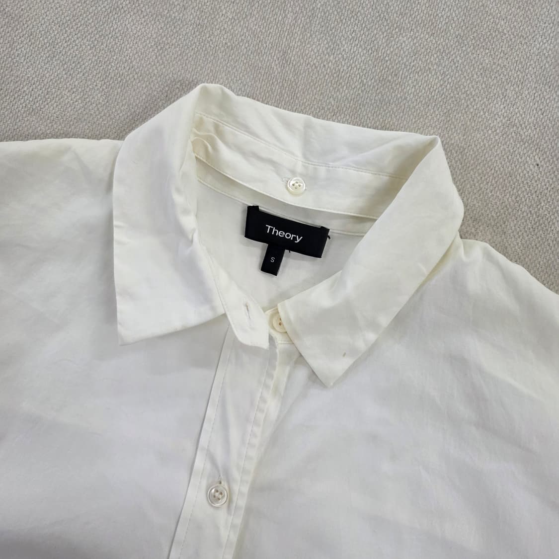 [S] 띠어리 화이트 코튼 셔츠 남방 0220J 상품이미지2