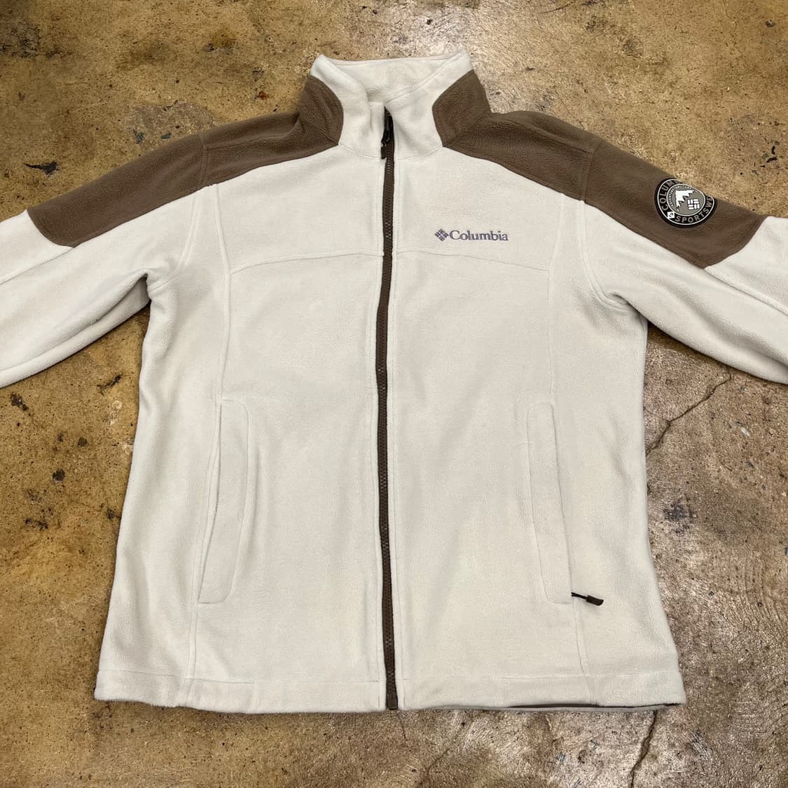 [정품/95,m] 컬럼비아 플리스 자켓 아이보리브라운 b16 상품이미지3