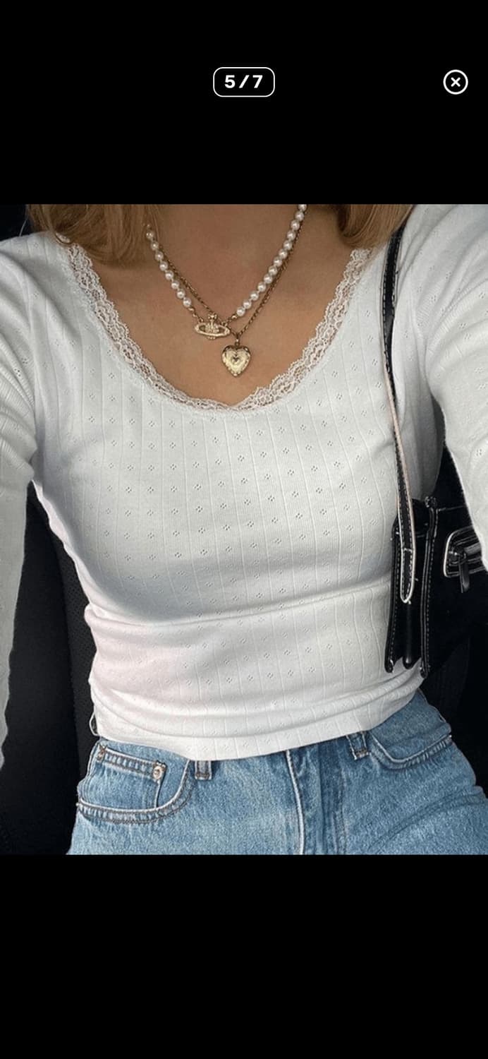 브랜디멜빌 mckenna 레이스 아일렛 긴팔티 상품이미지2