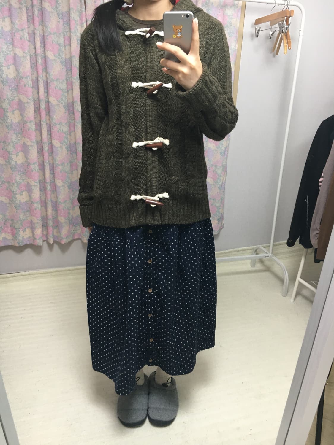 네이비 도트 스커트 상품이미지2