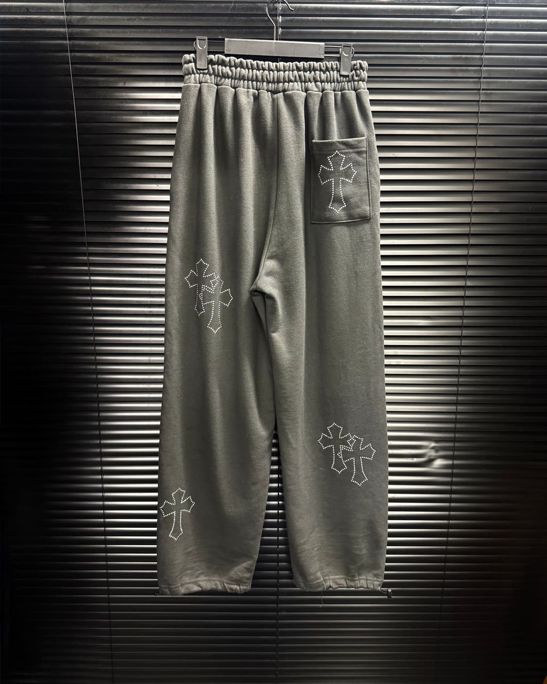 락케이크 큐빅 십자가 스웻 팬츠 스트링 조거 와이드 펑크 갸루 로리걸 M 상품이미지5