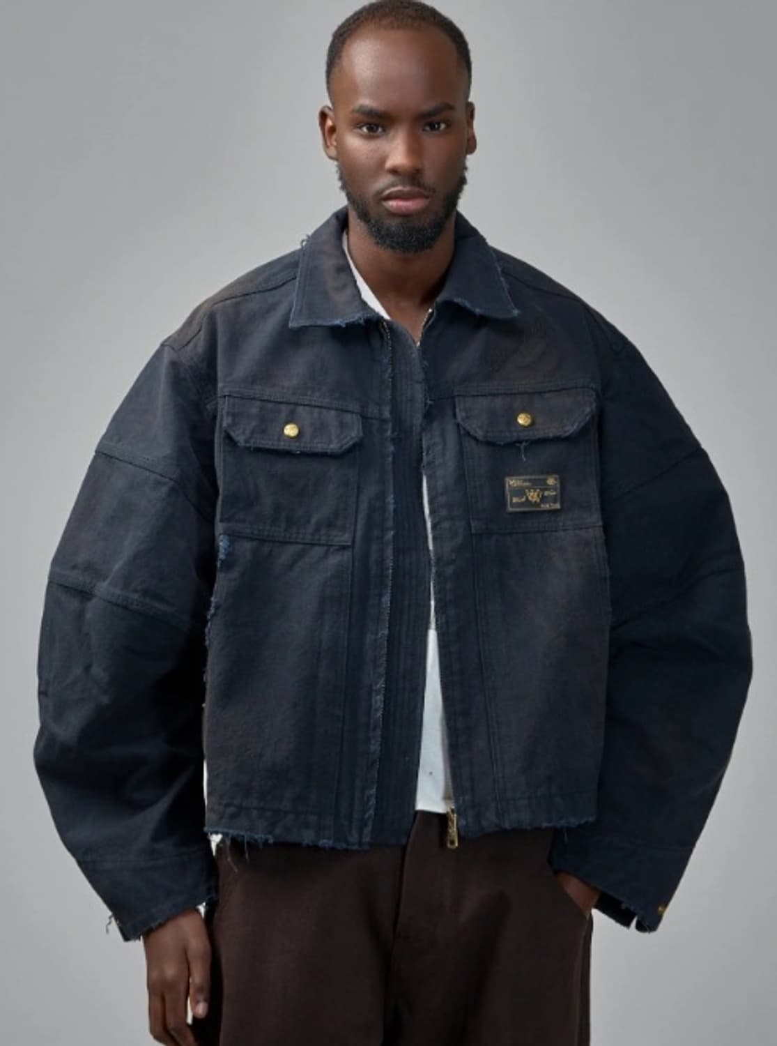 (새상품)윌리 차바리아 스탁튼 데님 트러커 자켓 M 상품이미지1