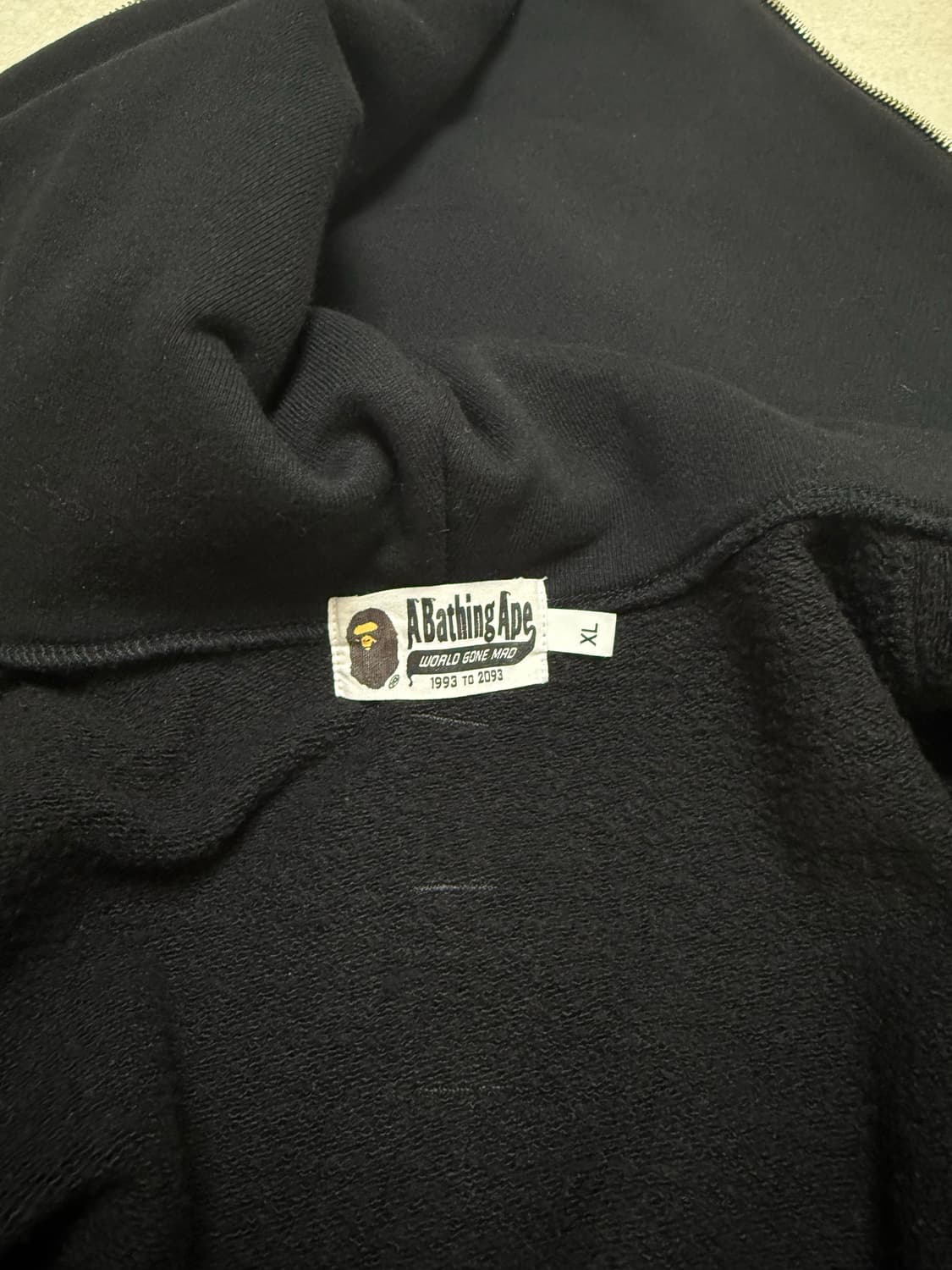 베이프 밀리터리 샤크후드집업 블랙 상품이미지5