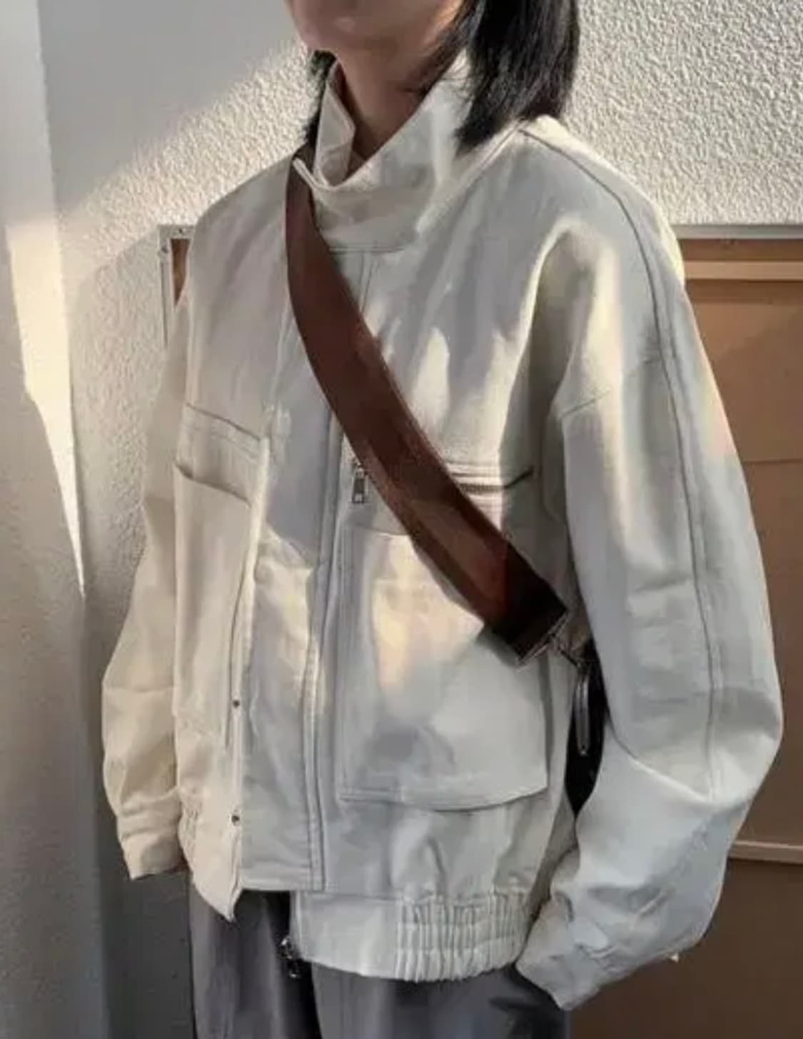 바온 화이트 코튼 자켓 상품이미지1