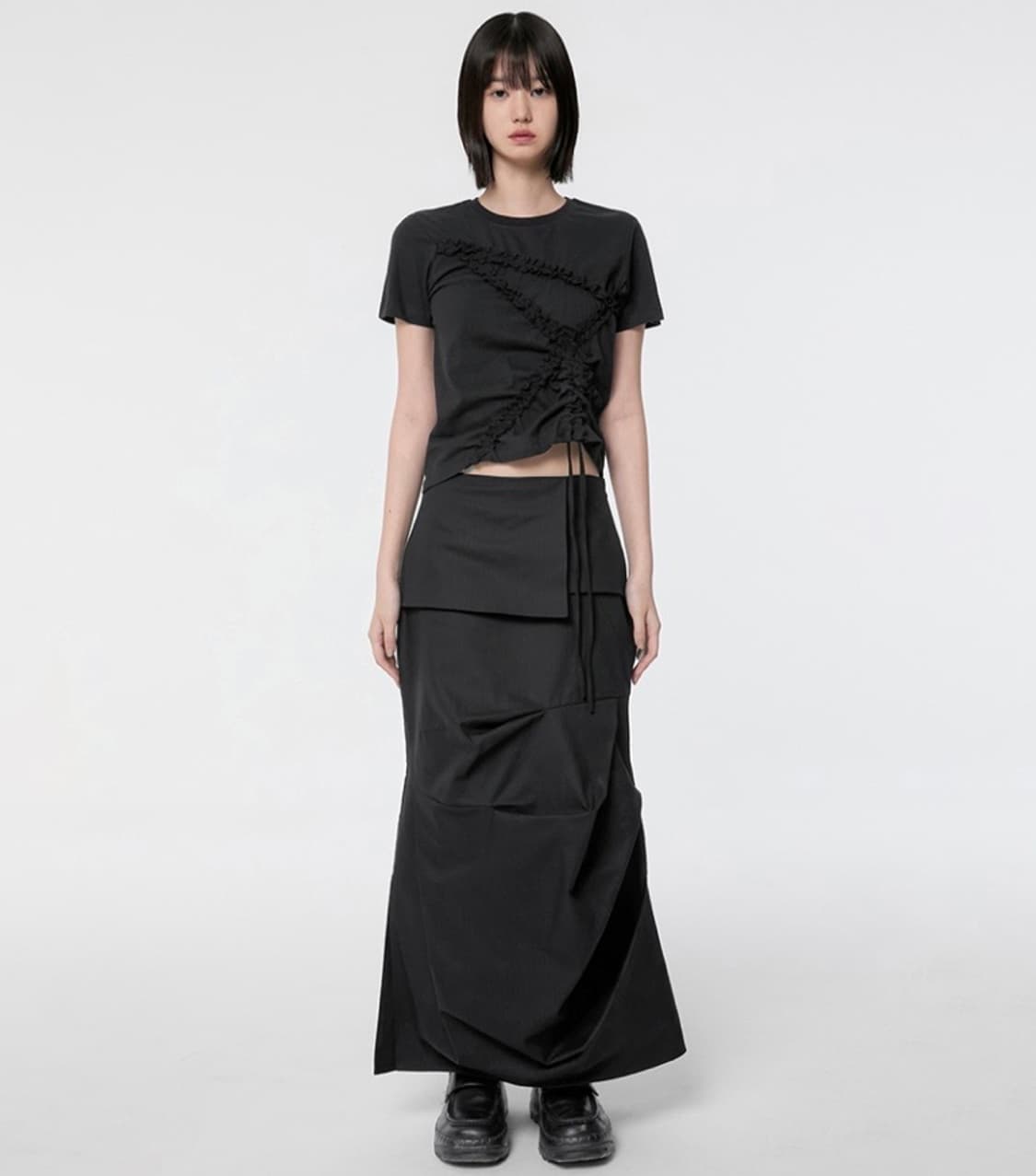 플레어업 다이애그널 스트랩 티셔츠 상품이미지1