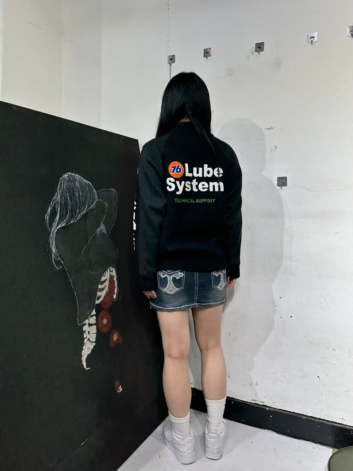 Jpn 일본 빈티지 니트 자켓 자수 집업 져지 상품이미지4