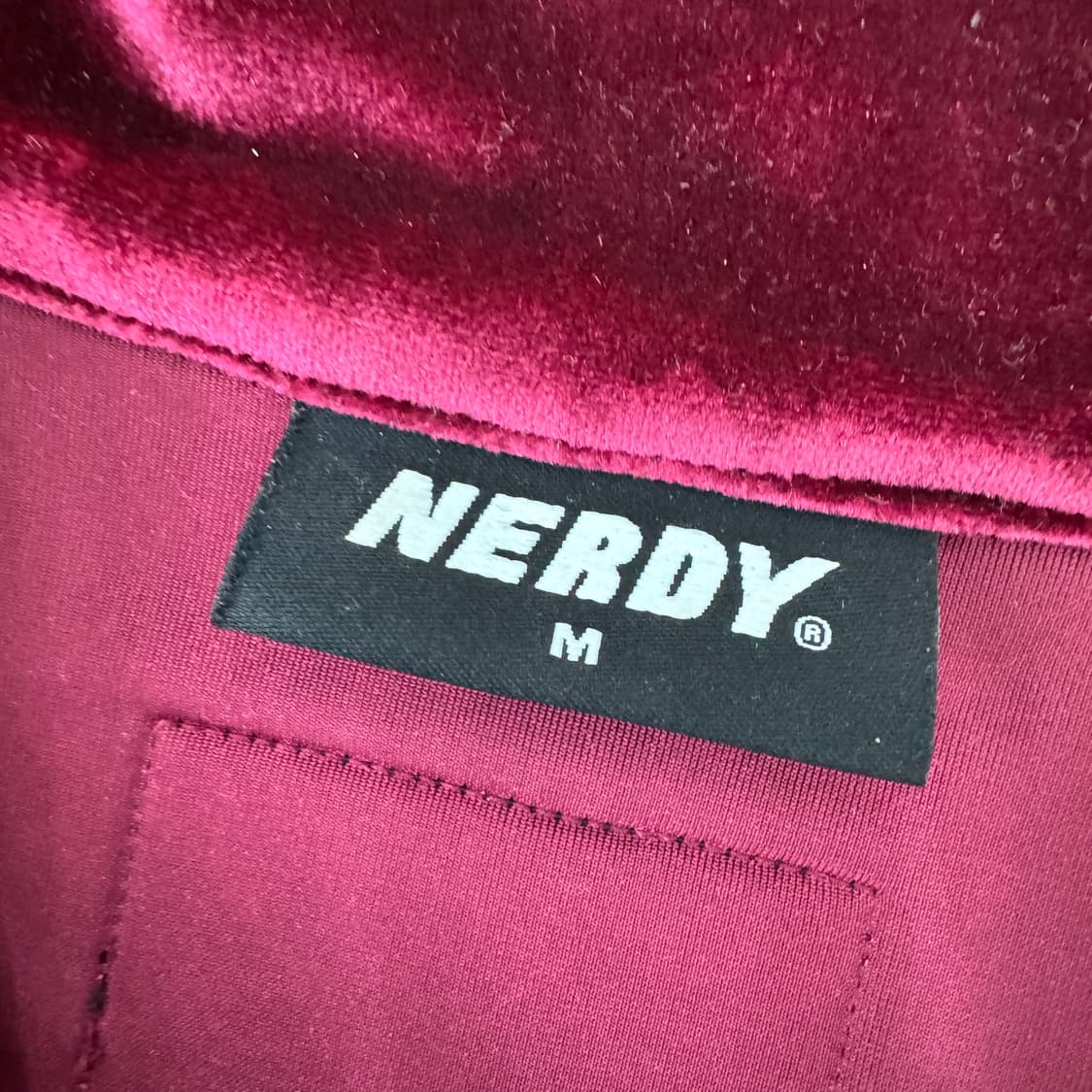 M(100) NERDY 널디 벨벳 트랙탑 저지 집업  상품이미지4