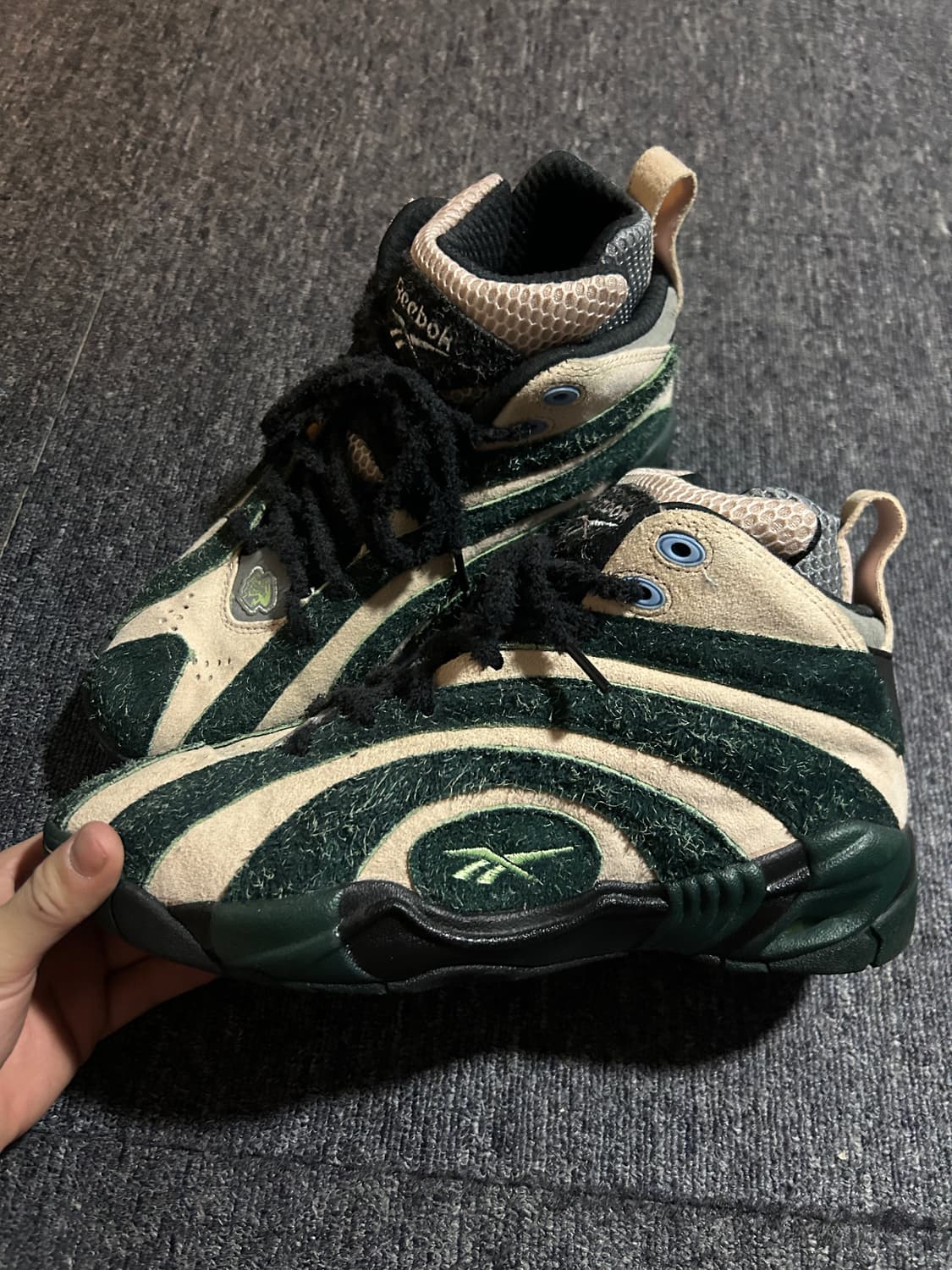 [280] 리복x브레인데드 샤크노시스 소프크 에크루 다크 포레스트 상품이미지3