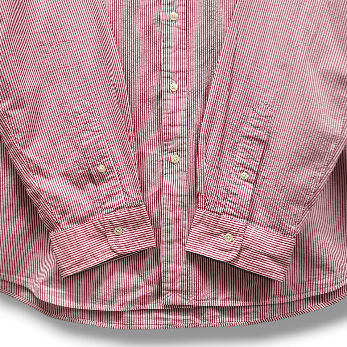 [2XL] 폴로 화이트&레드라인 스트라이프 클래식핏 긴팔셔츠 상품이미지7