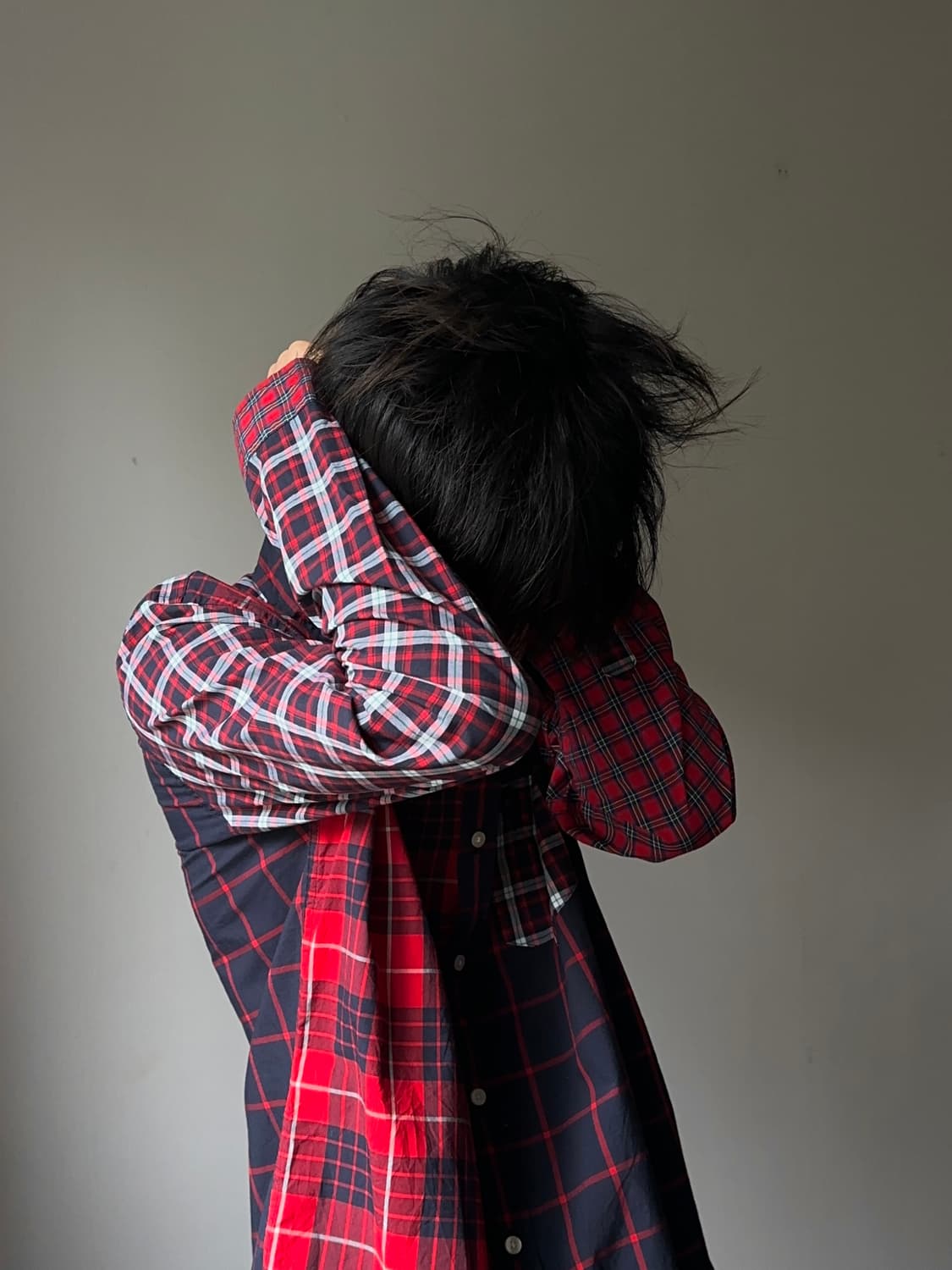 American Eagle 멀티 체크 믹스 셔츠 상품이미지1