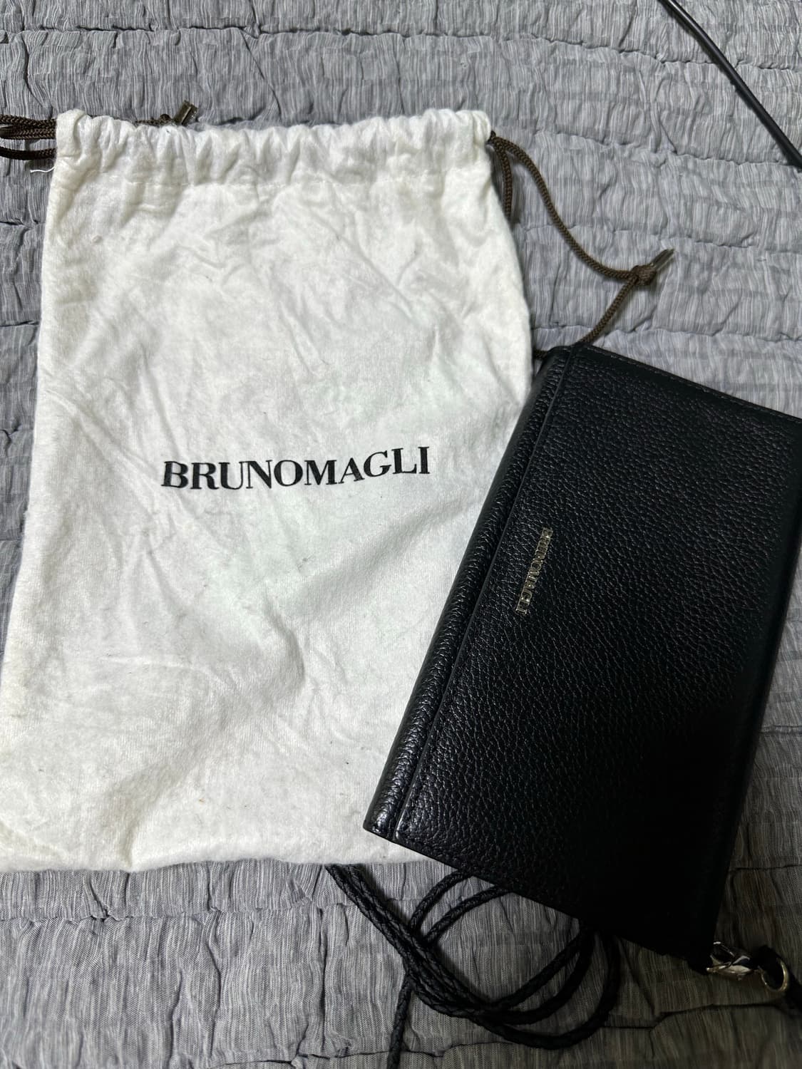 브루노말리 블랙 가죽 체인 크로스백 상품이미지7