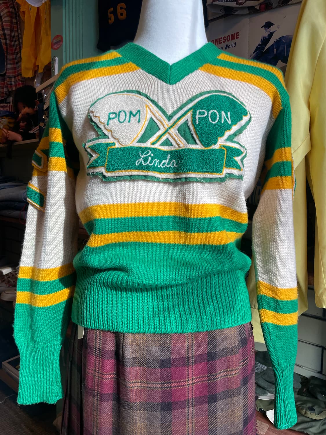 1960-70s Vintage Cheerleader Sweater 상품이미지1