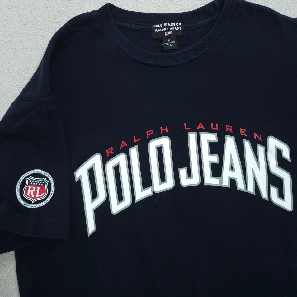 폴로진스 스펠아웃 반팔티 M 네이비 상품이미지3