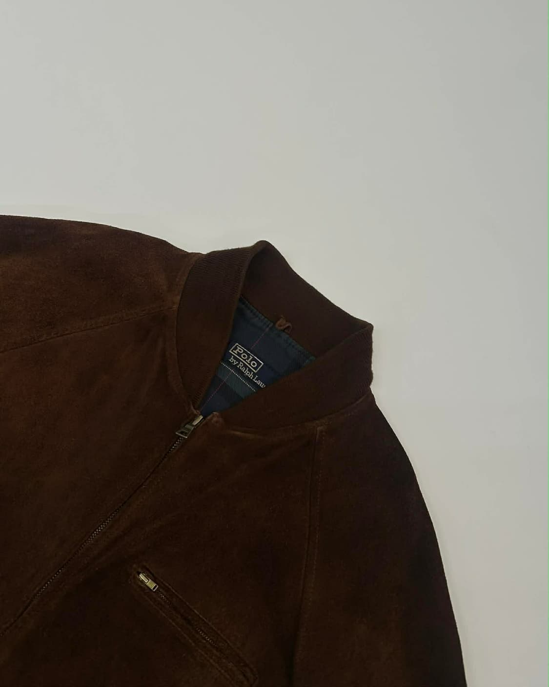 [L] 폴로 랄프로렌 90s 스웨이드 소가죽 봄버 바시티 자켓 상품이미지4