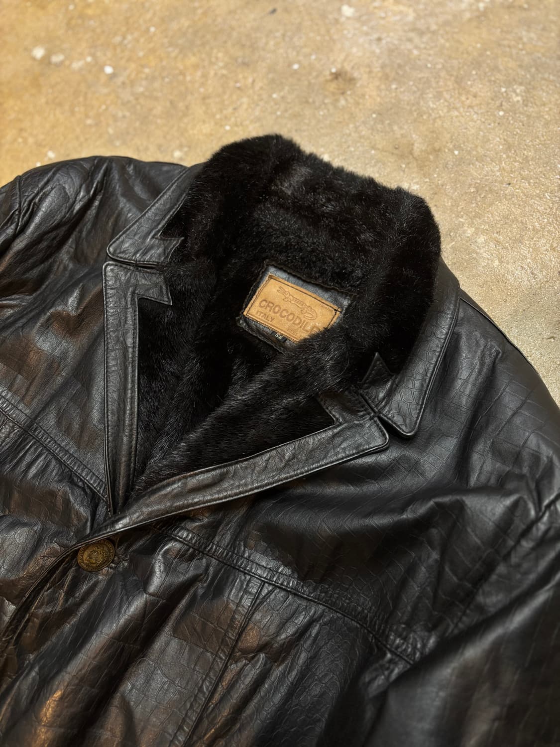 크로커다일 빈티지 가죽 자켓 상품이미지3
